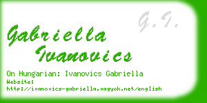 gabriella ivanovics business card